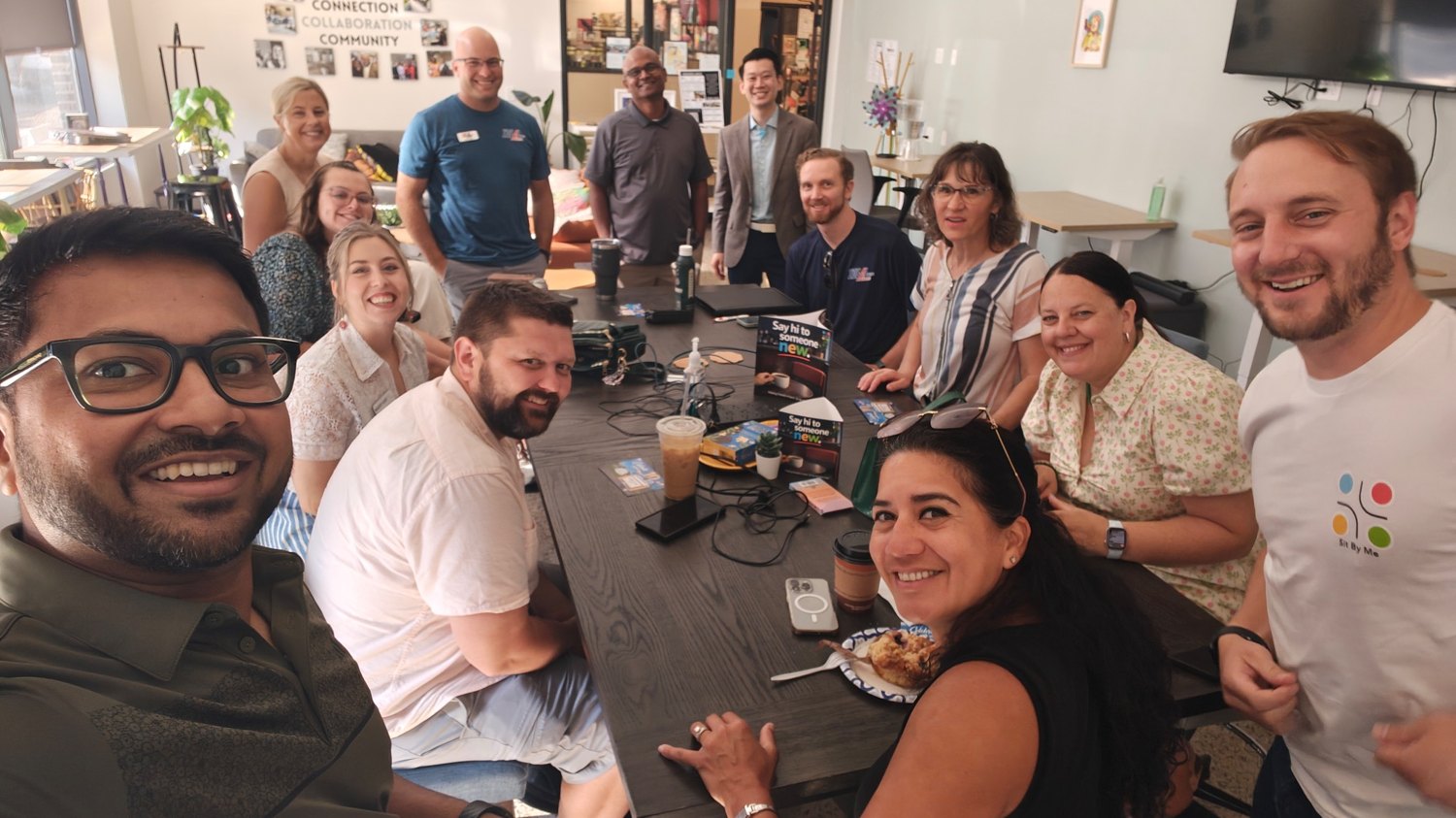 Local professionals getting acquainted at a WECONNECT gathering