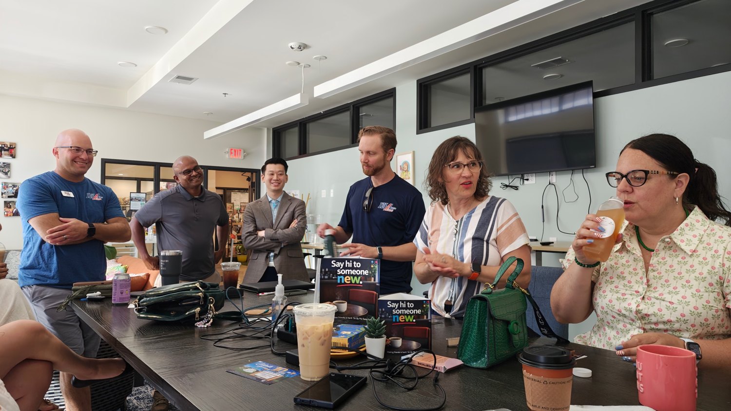 Local professionals getting acquainted at a WECONNECT gathering